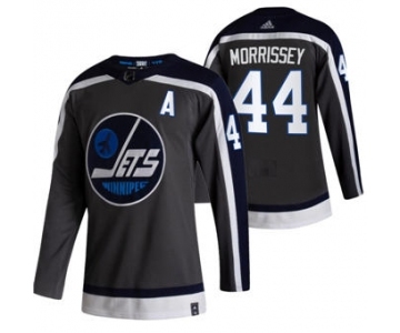 Men's Winnipeg Jets #44 Josh Morrissey Black 2020-21 Reverse Retro Alternate Hockey Jersey