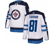 Men's Winnipeg Jets #81 Kyle Connor White Road Stitched Hockey Jersey