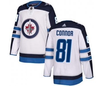 Men's Winnipeg Jets #81 Kyle Connor White Road Stitched Hockey Jersey