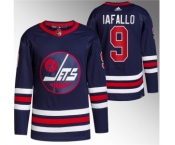 Men's Winnipeg Jets #9 Alex Iafallo 2021-22 Navy Stitched Jersey