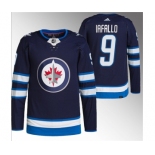 Men's Winnipeg Jets #9 Alex Iafallo Navy Stitched Jersey