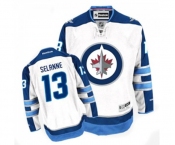 Reebok Winnipeg Jets #13 Teemu Selanne Authentic White Away NHL Jersey