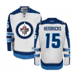 Reebok Winnipeg Jets #15 Matt Hendricks Authentic White Away NHL Jersey