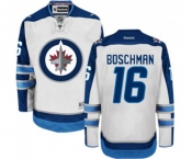 Reebok Winnipeg Jets #16 Laurie Boschman Authentic White Away NHL Jersey