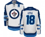 Reebok Winnipeg Jets #18 Bryan Little Authentic White Away NHL Jersey