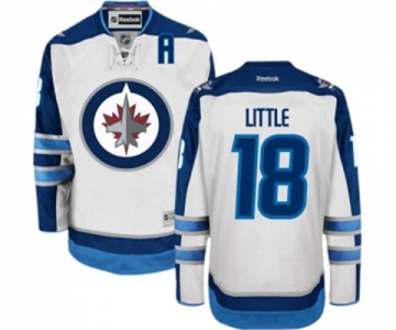 Reebok Winnipeg Jets #18 Bryan Little Authentic White Away NHL Jersey