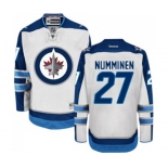 Reebok Winnipeg Jets #27 Teppo Numminen Authentic White Away NHL Jersey