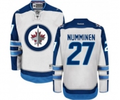 Reebok Winnipeg Jets #27 Teppo Numminen Authentic White Away NHL Jersey