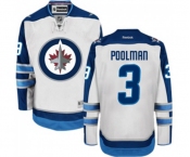 Reebok Winnipeg Jets #3 Tucker Poolman Authentic White Away NHL Jersey