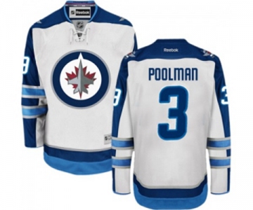 Reebok Winnipeg Jets #3 Tucker Poolman Authentic White Away NHL Jersey