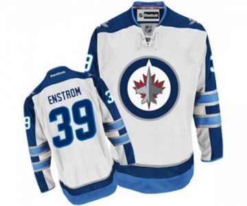 Reebok Winnipeg Jets #39 Tobias Enstrom Authentic White Away NHL Jersey