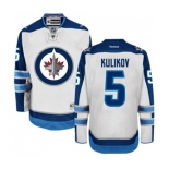 Reebok Winnipeg Jets #5 Dmitry Kulikov Authentic White Away NHL Jersey