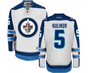 Reebok Winnipeg Jets #5 Dmitry Kulikov Authentic White Away NHL Jersey