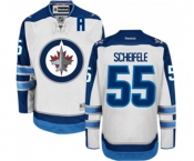 Reebok Winnipeg Jets #55 Mark Scheifele Authentic White Away NHL Jersey