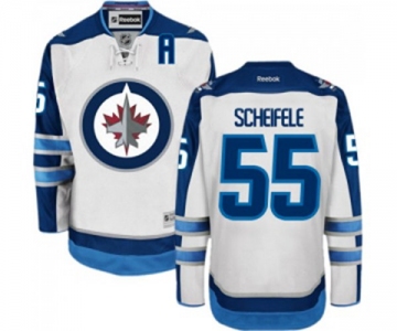 Reebok Winnipeg Jets #55 Mark Scheifele Authentic White Away NHL Jersey