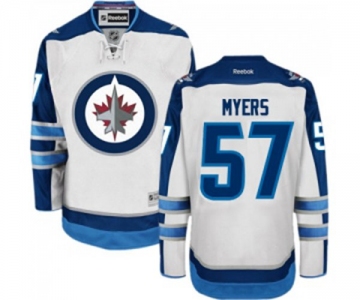 Reebok Winnipeg Jets #57 Tyler Myers Authentic White Away NHL Jersey