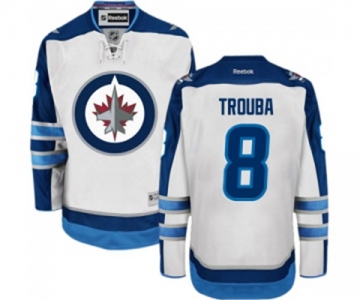 Reebok Winnipeg Jets #8 Jacob Trouba Authentic White Away NHL Jersey