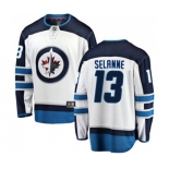 Winnipeg Jets #13 Teemu Selanne Fanatics Branded White Away Breakaway NHL Jersey