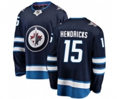 Winnipeg Jets #15 Matt Hendricks Fanatics Branded Navy Blue Home Breakaway NHL Jersey