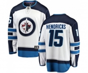 Winnipeg Jets #15 Matt Hendricks Fanatics Branded White Away Breakaway NHL Jersey