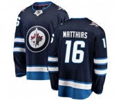 Winnipeg Jets #16 Shawn Matthias Fanatics Branded Navy Blue Home Breakaway NHL Jersey