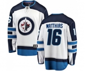 Winnipeg Jets #16 Shawn Matthias Fanatics Branded White Away Breakaway NHL Jersey