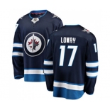 Winnipeg Jets #17 Adam Lowry Fanatics Branded Navy Blue Home Breakaway NHL Jersey