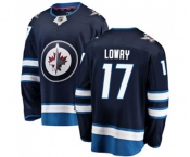 Winnipeg Jets #17 Adam Lowry Fanatics Branded Navy Blue Home Breakaway NHL Jersey