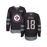 Winnipeg Jets #18 Bryan Little Black 1917-2017 100th Anniversary Stitched NHL Jersey