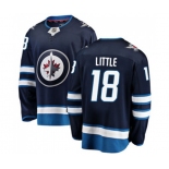 Winnipeg Jets #18 Bryan Little Fanatics Branded Navy Blue Home Breakaway NHL Jersey