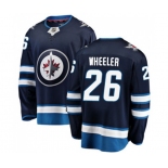 Winnipeg Jets #26 Blake Wheeler Fanatics Branded Navy Blue Home Breakaway NHL Jersey