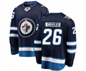 Winnipeg Jets #26 Blake Wheeler Fanatics Branded Navy Blue Home Breakaway NHL Jersey