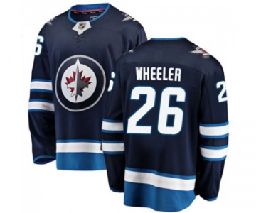 Winnipeg Jets #26 Blake Wheeler Fanatics Branded Navy Blue Home Breakaway NHL Jersey