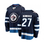 Winnipeg Jets #27 Teppo Numminen Fanatics Branded Navy Blue Home Breakaway NHL Jersey