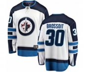 Winnipeg Jets #30 Laurent Brossoit Fanatics Branded White Away Breakaway NHL Jersey