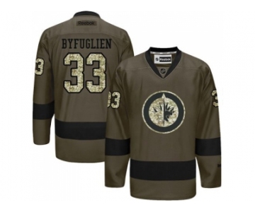 Winnipeg Jets #33 Dustin Byfuglien Green Salute to Service Stitched NHL Jersey