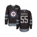 Winnipeg Jets #55 Mark Scheifele Black 1917-2017 100th Anniversary Stitched NHL Jersey