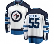 Winnipeg Jets #55 Mark Scheifele Fanatics Branded White Away Breakaway NHL Jersey