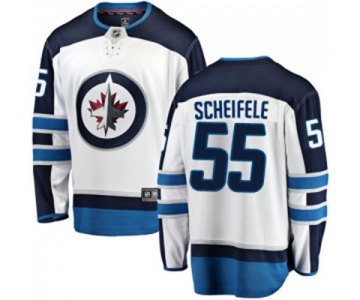 Winnipeg Jets #55 Mark Scheifele Fanatics Branded White Away Breakaway NHL Jersey