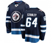 Winnipeg Jets #64 Logan Stanley Fanatics Branded Navy Blue Home Breakaway NHL Jersey