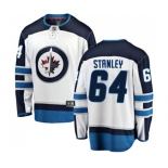 Winnipeg Jets #64 Logan Stanley Fanatics Branded White Away Breakaway NHL Jersey