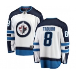 Winnipeg Jets #8 Jacob Trouba Fanatics Branded White Away Breakaway NHL Jersey