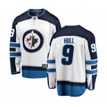 Winnipeg Jets #9 Bobby Hull Fanatics Branded White Away Breakaway NHL Jersey