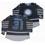 nhl Jets #31 Pavelec black