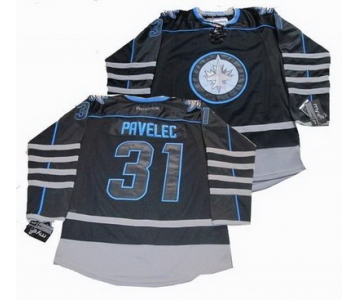 nhl Jets #31 Pavelec black