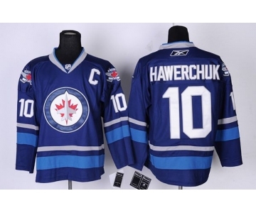 nhl Winnipeg Jets #10 Dale Hawerchuk Blue New Jersey