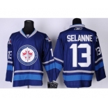 nhl Winnipeg Jets #13 Teemu Selanne Blue New Jersey