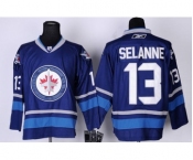 nhl Winnipeg Jets #13 Teemu Selanne Blue New Jersey