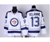 nhl Winnipeg Jets #13 Teemu Selanne White New Jersey