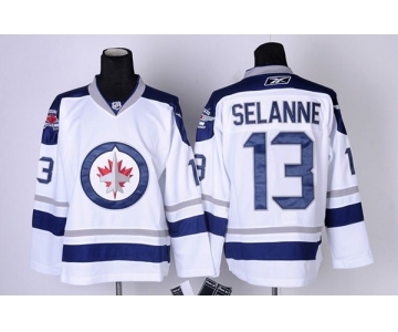 nhl Winnipeg Jets #13 Teemu Selanne White New Jersey